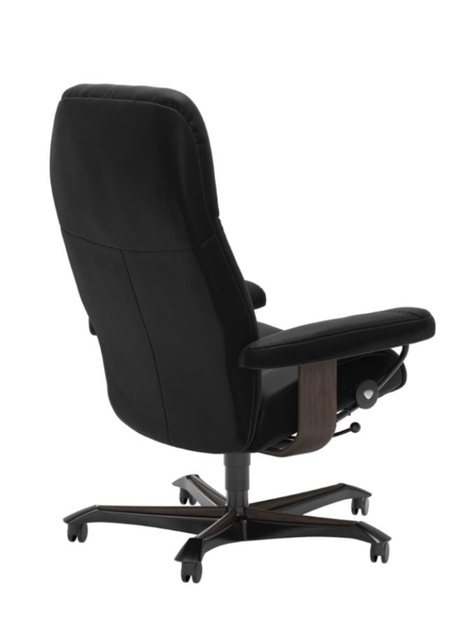 Stressless Consul Leather Office Chair - back view