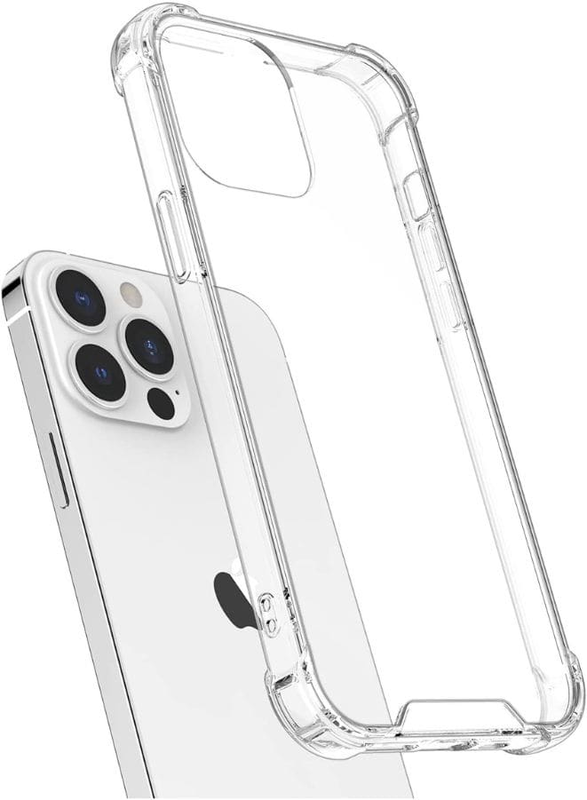 iPhone 13 Pro Max Case, Clear Cases Shockproof with TPU Silicone Bumpers Anti-Scratch Cover, Transparent HD Clear Fatio General Trading