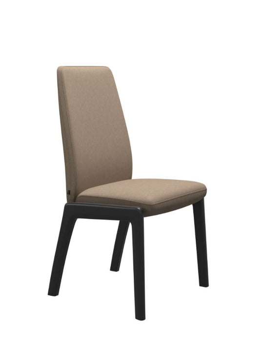  Stressless Vanilla High Back Dining Chair - Dark Beige Dinamica Fabric