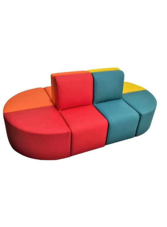 Kids Modular Colorful Soft Foam Sofa Flexible Seating Set Classroom or home for Infants, 8 pcs Fatio General Trading