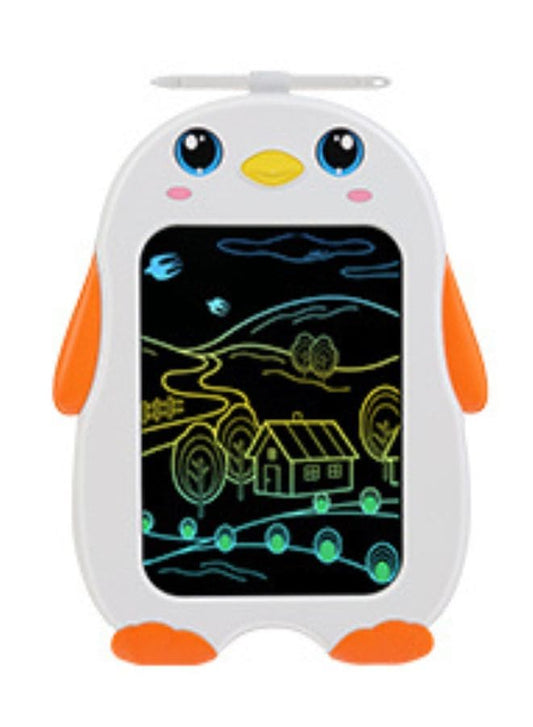 LCD Writing Tablet for Kids ,7.7in Doodle Board Penguin Educational Toys ,Drawing Board Boys Toys for 3-6 Year Old Kids Gifts（Orange） Fatio General Trading