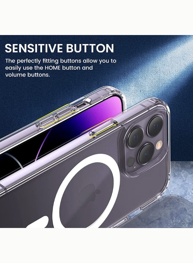 Magnetic Case Cover for iPhone 14 Crystal Clear Shockproof Bumper Anti-Scratch, HD Crystal Clear Fatio General Trading