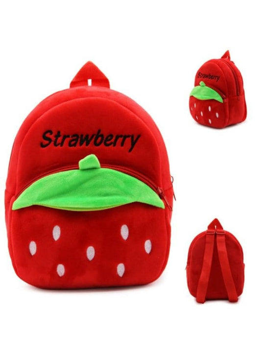 Mini Backpack Kids Cute School Shoulder Bag Toddler Plush Small Backpack Baby Schoolbag Preschool Bag Gift, Strawberry Fatio General Trading