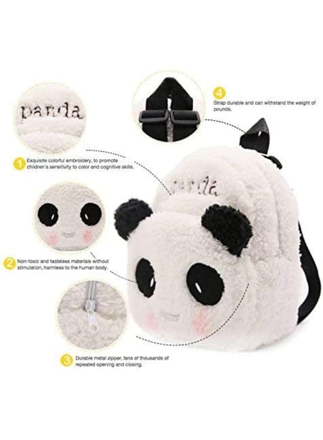 Mini Backpack Kids Cute School Shoulder Bag Toddler Plush Small Backpack Baby Schoolbag Preschool Bag Gift, Panda Fatio General Trading