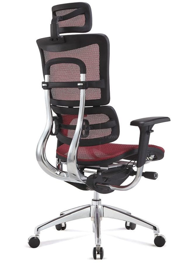 Modern Executive High Back Mesh Managers Chair, Plum Red Fatio General Trading