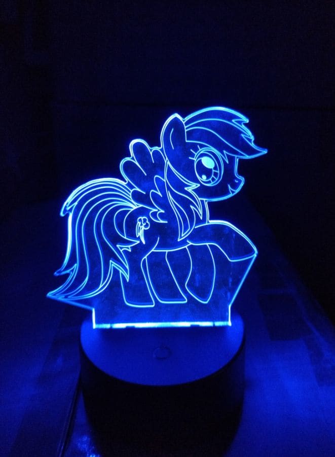Multi-color Pony 3D LED Night Lamp, USB Desk Lamp, 16 Color with remote control Bedroom Table Lamp, Home Décor Light Gifts Fatio General Trading