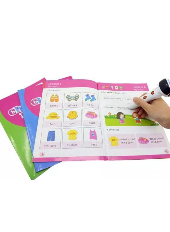 Multi-Languages Learning Talking Pen Educational Toy for Kids to learn words in English, Arabic, Spanish, French, Korean and Chineese Fatio General Trading