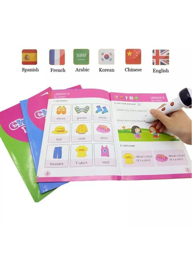 Multi-Languages Learning Talking Pen Educational Toy for Kids to learn words in English, Arabic, Spanish, French, Korean and Chineese Fatio General Trading