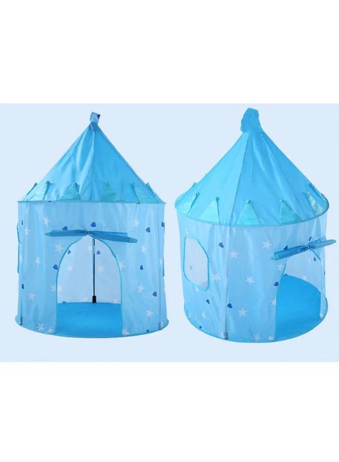 Play Tent House with Glow in The Dark Stars, conveniently Folds in to a Carrying Case, Play Tent/House Toy for Indoor & Outdoor Use( Blue ) Fatio General Trading