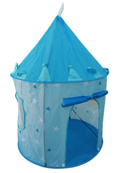 Play Tent House with Glow in The Dark Stars, conveniently Folds in to a Carrying Case, Play Tent/House Toy for Indoor & Outdoor Use( Blue ) Fatio General Trading