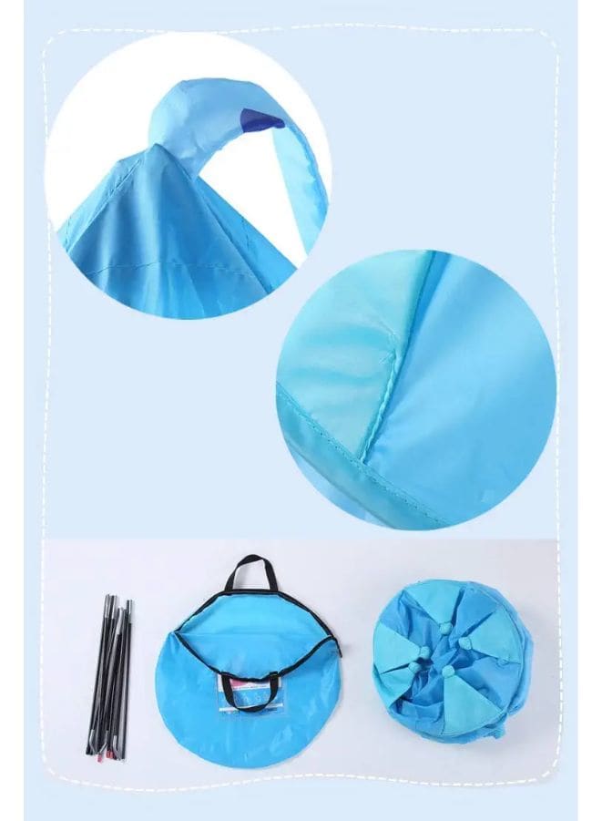 Play Tent House with Glow in The Dark Stars, conveniently Folds in to a Carrying Case, Play Tent/House Toy for Indoor & Outdoor Use( Blue ) Fatio General Trading