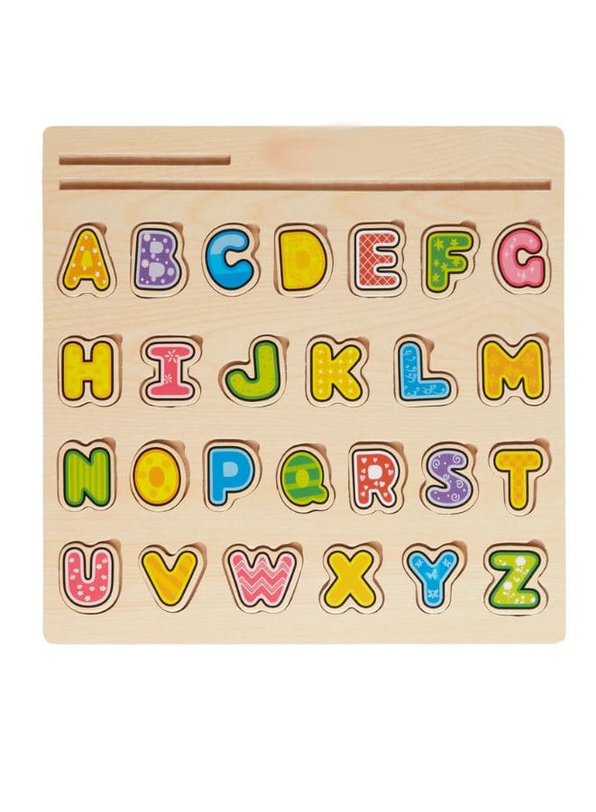 Premium Wooden Alphabet Puzzle with Animal Cards (20 Cards) Fatio General Trading