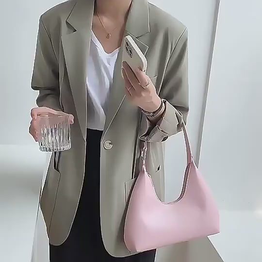 Women's Solid Color Shoulder Bag