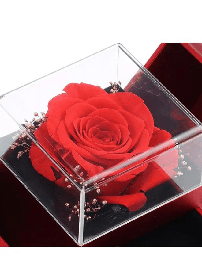 Premium Red Gift Box: Elegant Storage and Display Solution for Your Valuables (Necklace Not Included)