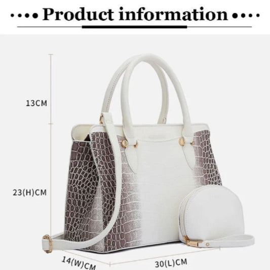 Pure and Chic White Leather Bag for Women Fatio General Trading