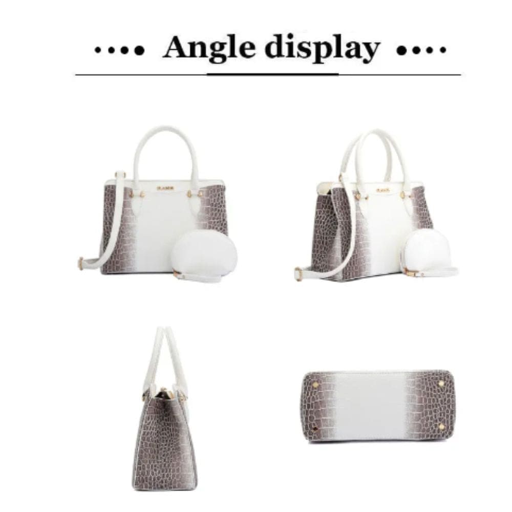 Pure and Chic White Leather Bag for Women Fatio General Trading