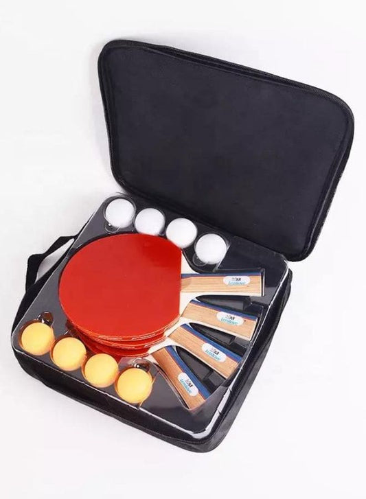 Quality Ping Pong Paddle Set - 4 Professional Table Tennis Rackets/Paddles - 8 Premium Balls, Portable Cover Case Holder Included Fatio General Trading
