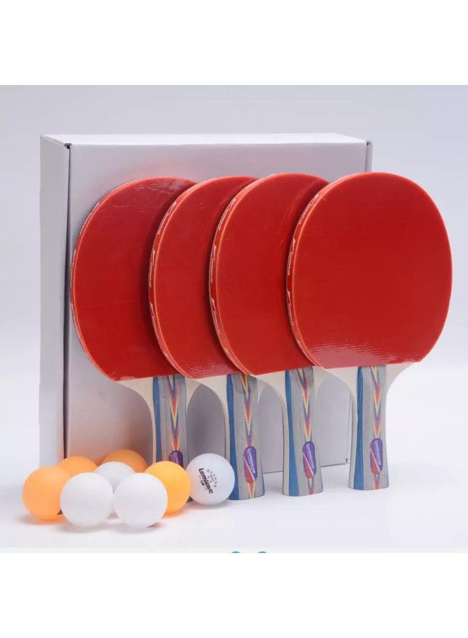 Quality Ping Pong Paddle Set - 4 Professional Table Tennis Rackets/Paddles - 8 Premium Balls, Portable Cover Case Holder Included Fatio General Trading