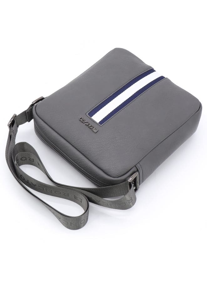 R Roncato All time favorite Grey Color Leather Handbag for Men - Ideal for any Occasion Fatio General Trading