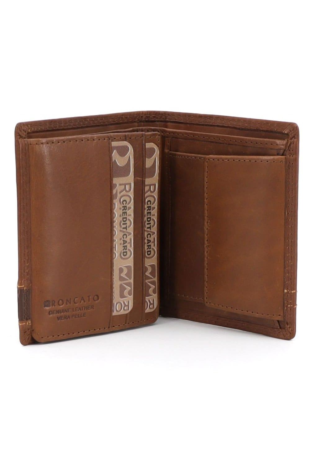 R. Roncato Men's Leather Wallet, Camel Fatio General Trading