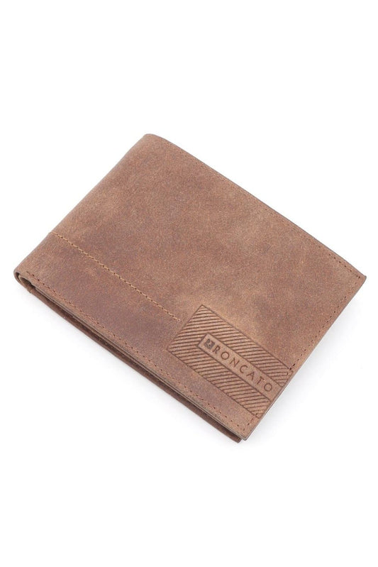 R. Roncato Men's Leather Wallet, Light Brown Fatio General Trading