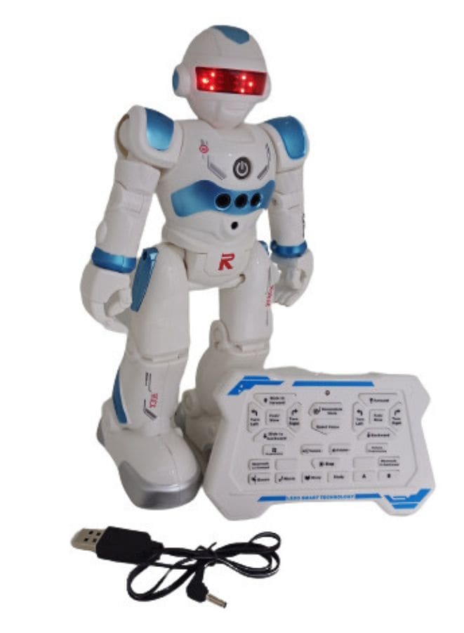 Remote Control Robot Toy for Kids Intelligent Programmable Robot with Controller - Gesture Sensing, Dancing, Singing Robots Gifts for 4 5 6 Years Old Boys and Girls, Blue Fatio General Trading