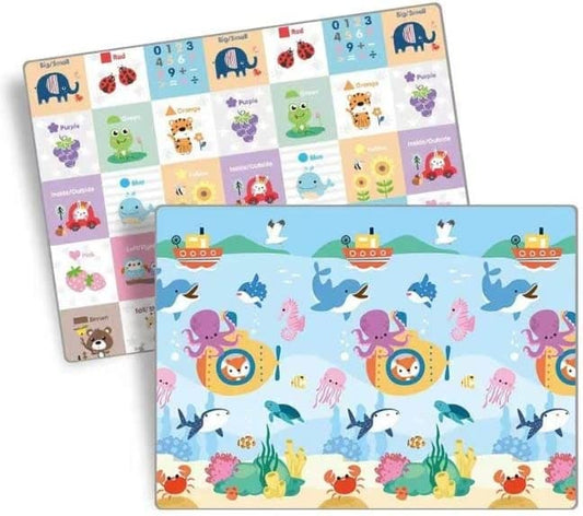 Reversible Folding Children's Waterproof and Non-toxic Double Sided Mat (200x180x1.0cm), Ocean Fatio General Trading