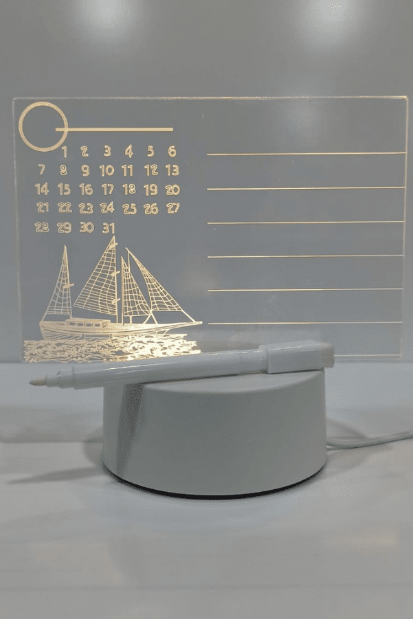 Calendar shape plain acrylic light