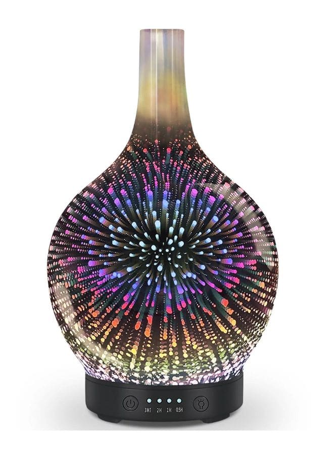 Serenity 3D Ultrasonic Glass Aroma Diffuser: Elevate Your Space with Soothing Aromas and Captivating LED Colors, 120 ML Fatio General Trading