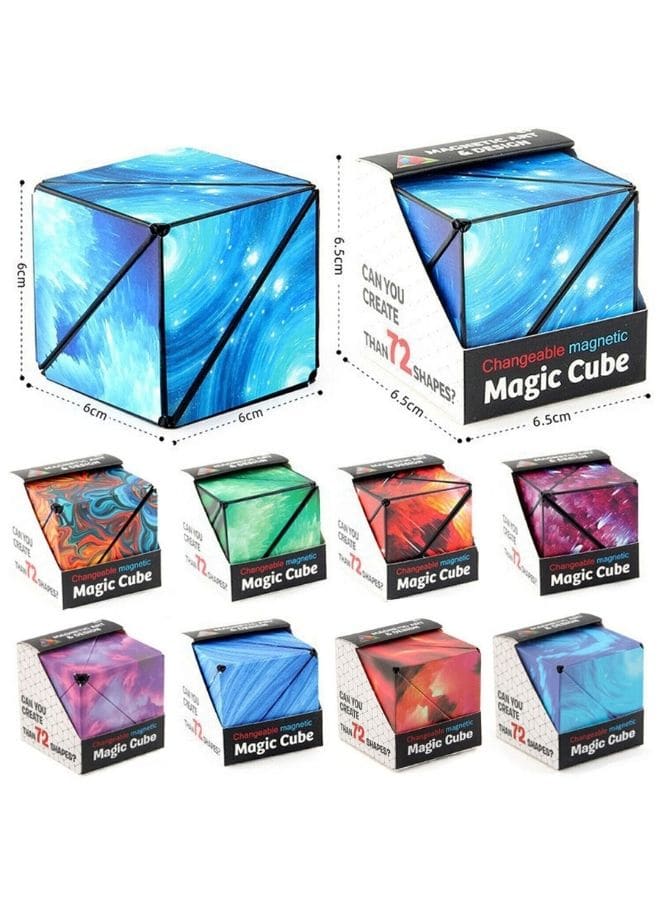 Shape Shifting Box, Fidget Cube with 36 Rare Earth Magnets - Extraordinary 3D Magic Cube – Cube Magnet Fidget Toy Transforms Into Over 70 Shapes, Black Fatio General Trading