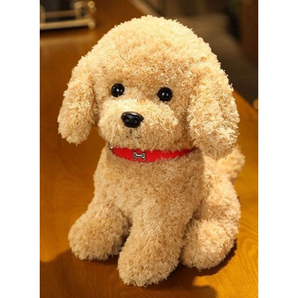 Soft and Adorable Realistic Furry Toy Dog with Pure Cotton Filling for Children Gift and Home Decoration, White Fatio General Trading