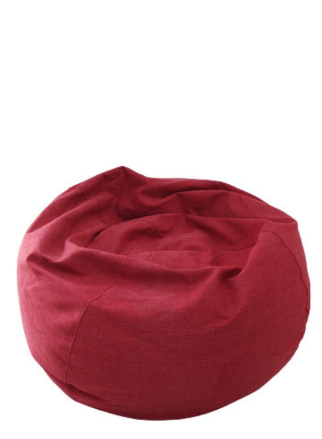 Solid Multi-Purpose Bean Bag With Polystyrene Filling, large, Red Fatio General Trading