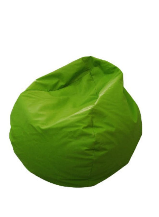 Solid Multi-Purpose Leather Bean Bag With Polystyrene Filling Green Fatio General Trading