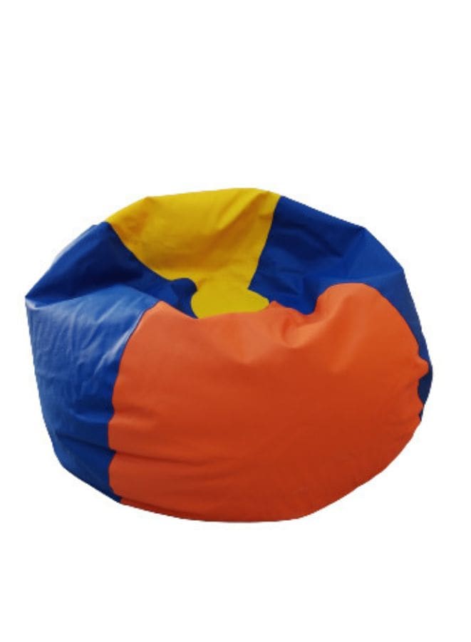 Solid Multi-Purpose Leather Bean Bag With Polystyrene Filling, Medium, Multicolor Fatio General Trading