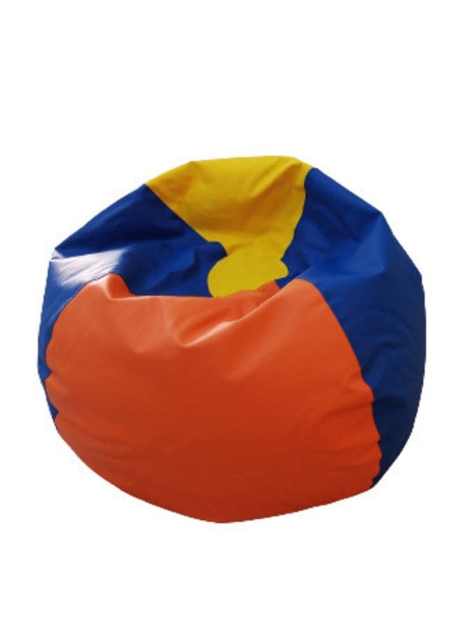 Solid Multi-Purpose Leather Bean Bag With Polystyrene Filling, Medium, Multicolor Fatio General Trading