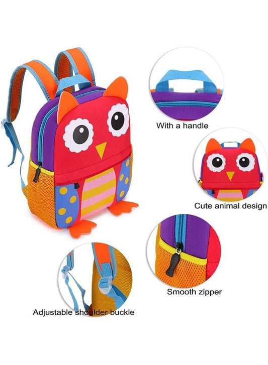 Toddler Backpack for Little Kids Water Resistance Kindergarten Preschool Cute Animal Cartoon Backpacks for Boys and Girls, Owl Fatio General Trading