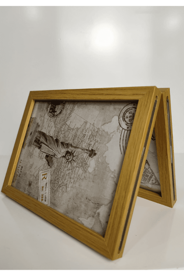 Two-Fold Photo Frame: Versatile Display for Double the Memories (Four Photos) Fatio General Trading