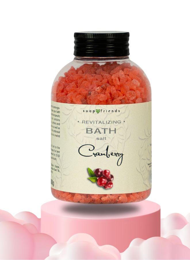 Soap&Friends Fine-Grained Cranberry Bath Salt in bottle