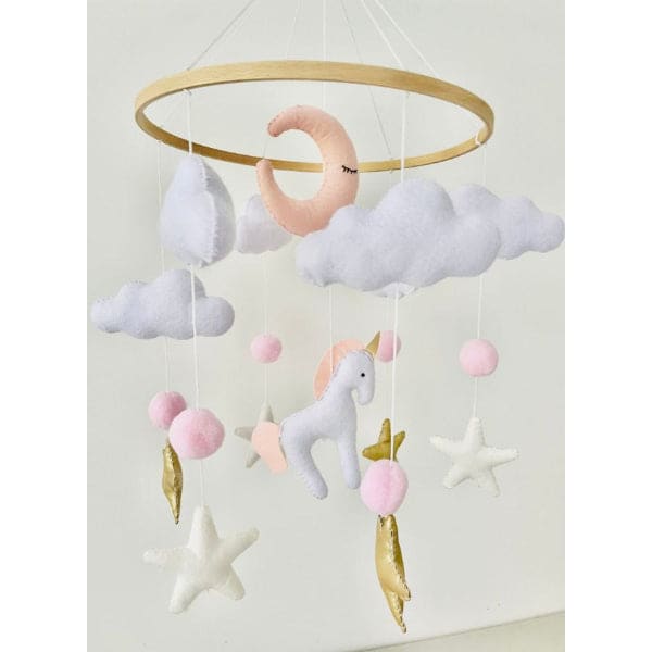 Unicorn Baby Crib Nursery Mobile Wall Hanging Decor, Baby Crib Mobile for Infants Ceiling Mobile, Cute and Adorable Hanging Decorations Fatio General Trading