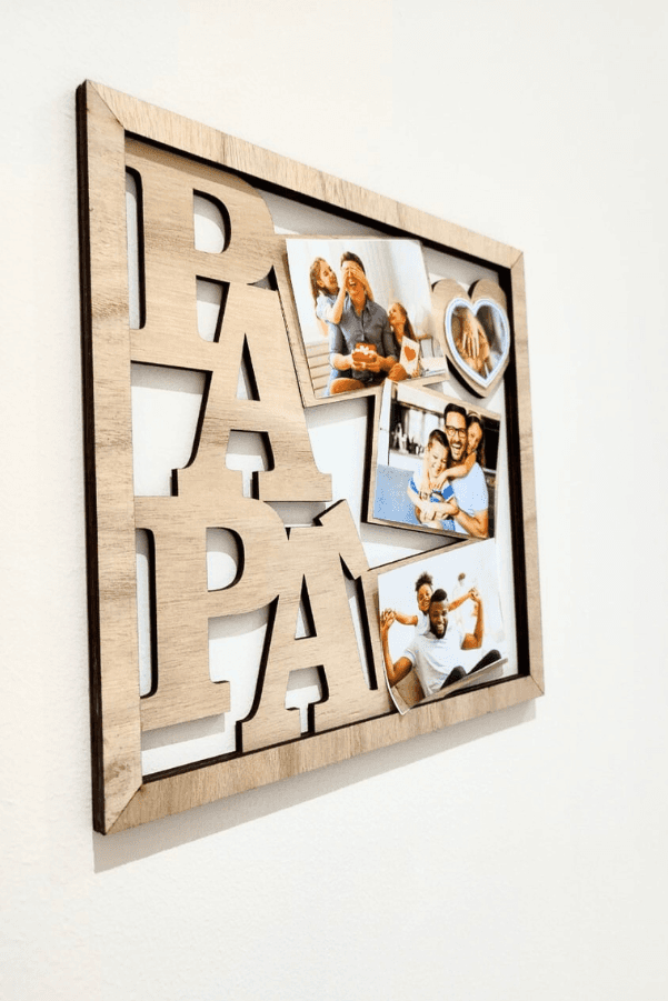 Unique Fathers Day Wooden Photo Frame for desk (Father's Day Gift Idea) Fatio General Trading