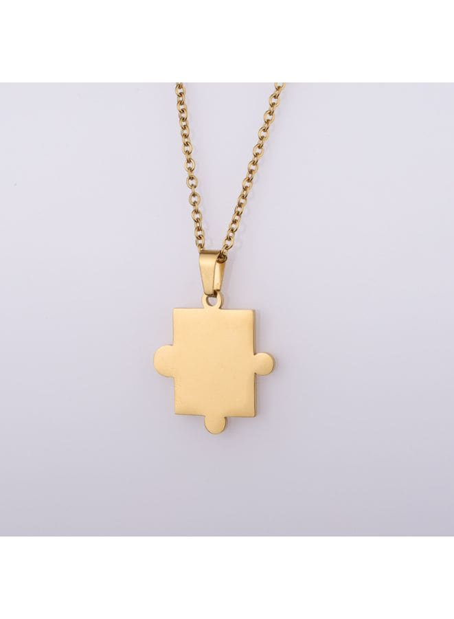 Unique Matching Puzzle Pieces Necklaces for Couples Set - Make a Statement with Your Accessories Fatio General Trading
