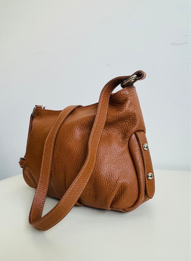 Effetty Genuine Leather Shoulder Bag, Brown