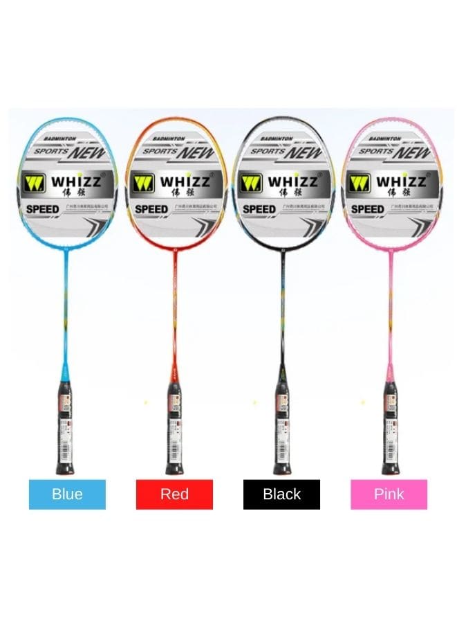 Whizz S520 Badminton Racket Set for Family Game, School Sports, Lightweight with Full Cover for Indoor and Outdoor Play, Intermediate, Senior Level, Blue Fatio General Trading