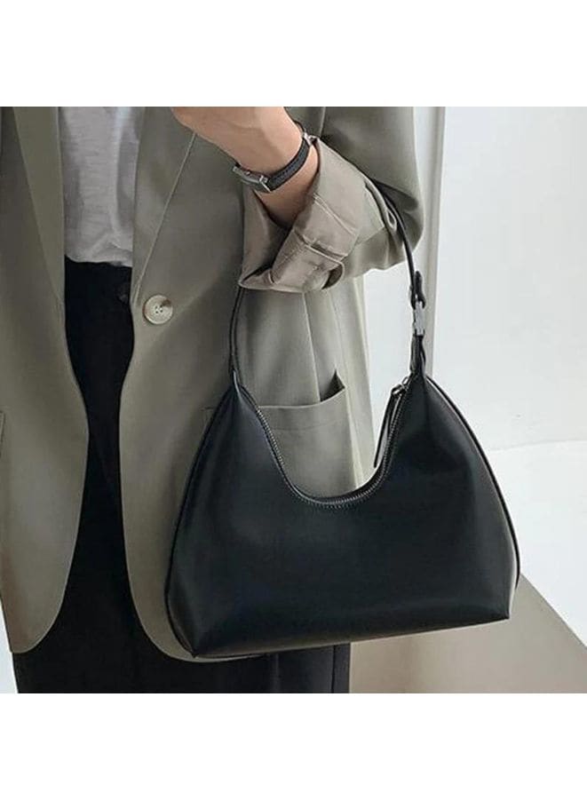 Women's Solid Color Shoulder Bag, Zipper Closure Large Capacity Waterproof Travel Hotel Office Work Handbag Fatio General Trading