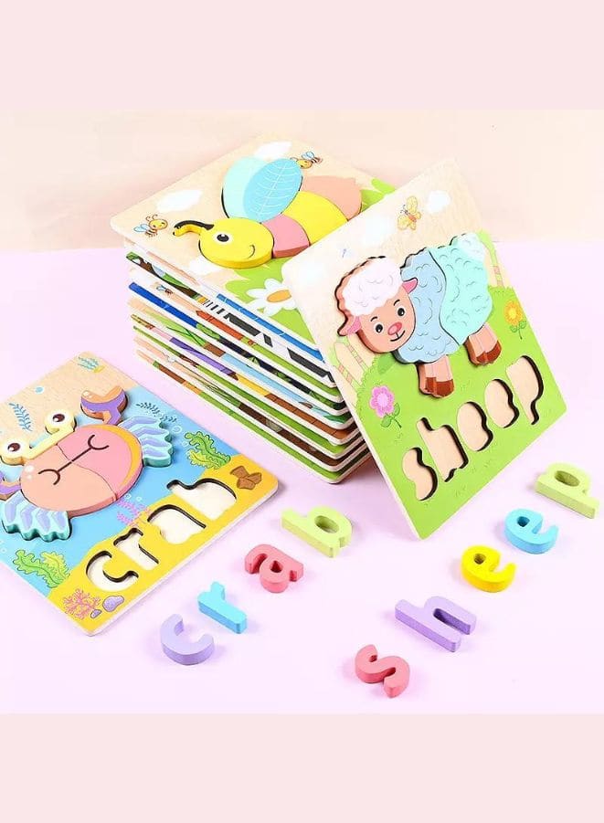 Wooden 3D Puzzle Educational Toys for Children Teaching Aid Sheep Fatio General Trading