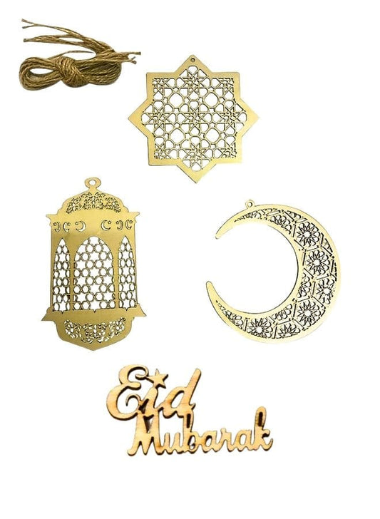 Wooden Eid Mubarak Decoration English Alphabet Crafts DIY Letters for Eid Mubarak Festival Themed Materials Fatio General Trading