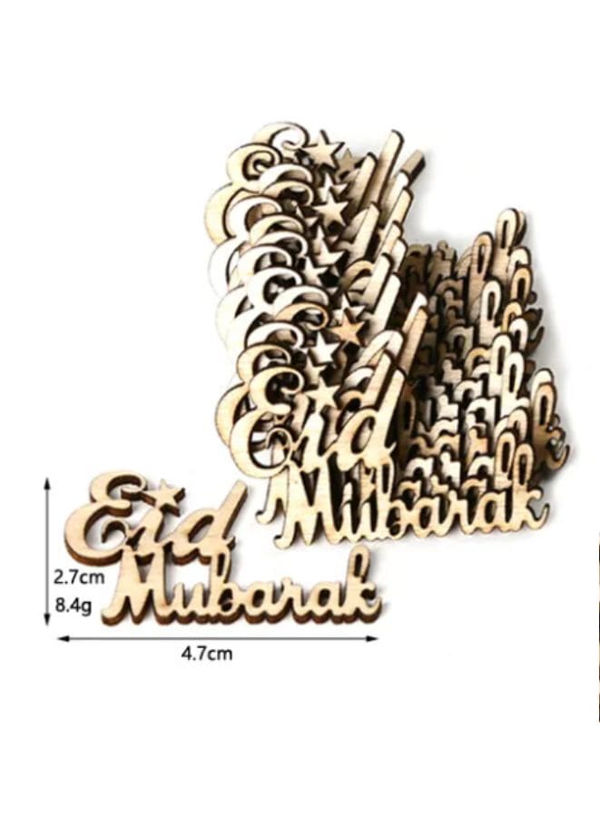 Wooden Eid Mubarak Decoration English Alphabet Crafts DIY Letters for Eid Mubarak Ramadan Festival Themed Materials Fatio General Trading