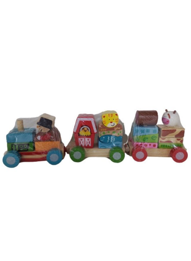 Wooden Farm Train- Kids Toys Fatio General Trading