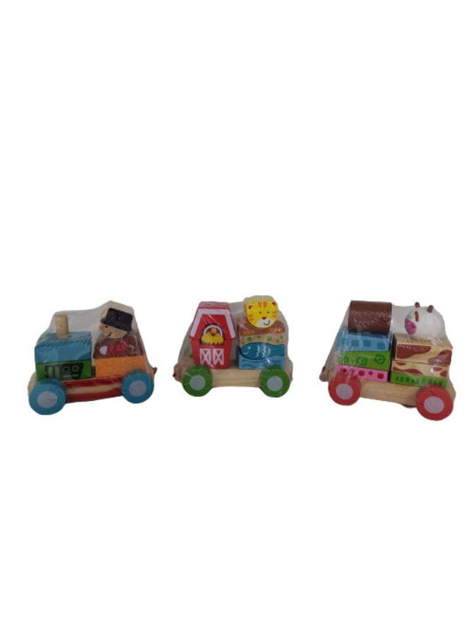 Wooden Farm Train- Kids Toys Fatio General Trading