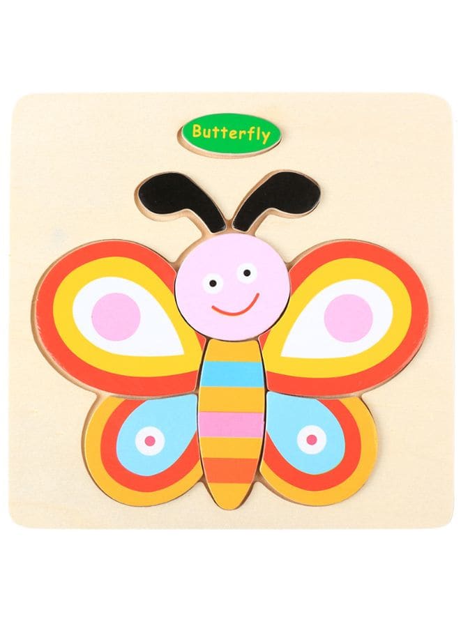 Wooden Puzzles for Kids Boys and Girls  Animals Set Butterfly Fatio General Trading